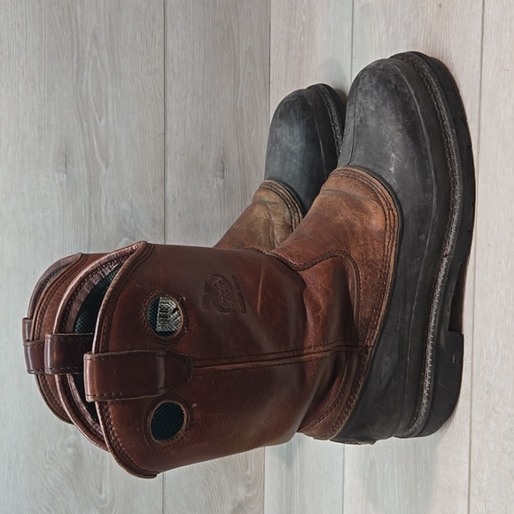 Georgia Boot Men Steel Toe G5655 12" ST Pull On Mud Dog Leather Boots 10.5W - Picture 2 of 16